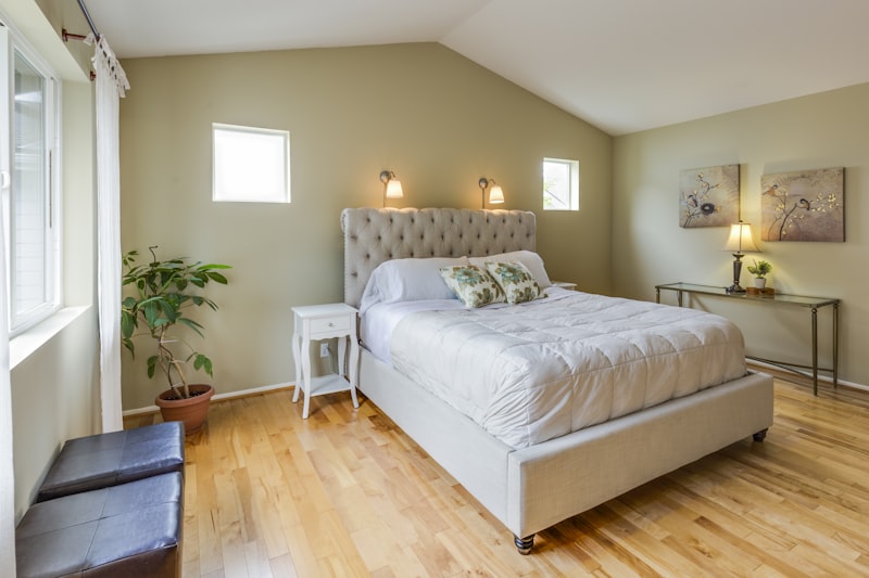 Vacation rental bedroom prepared for guests